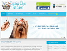 Tablet Screenshot of creativeclipspetsalon.com